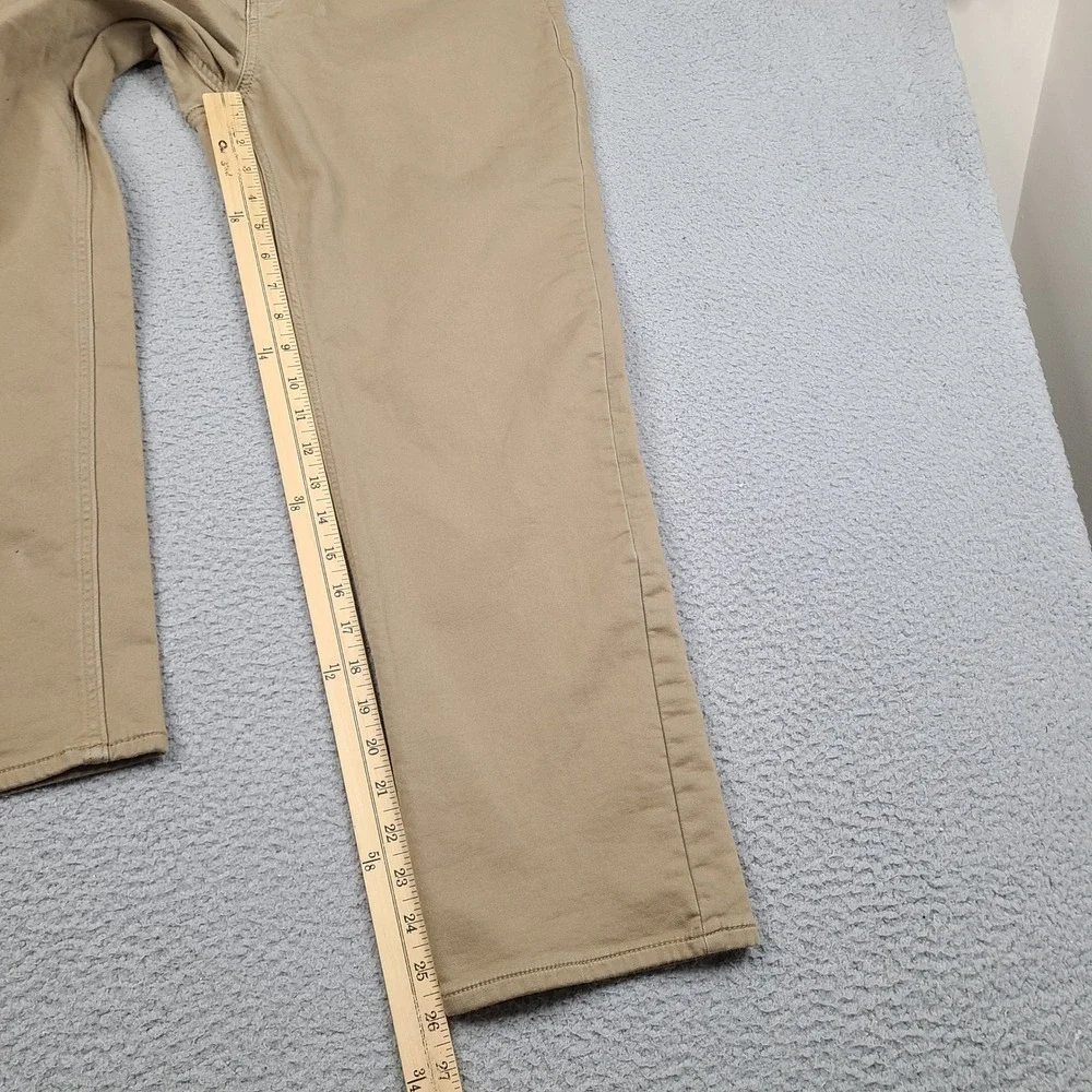 Banana Republic Traveler Pants Mens 38x26 Brown Tan Slim Straight Chinos Stretch